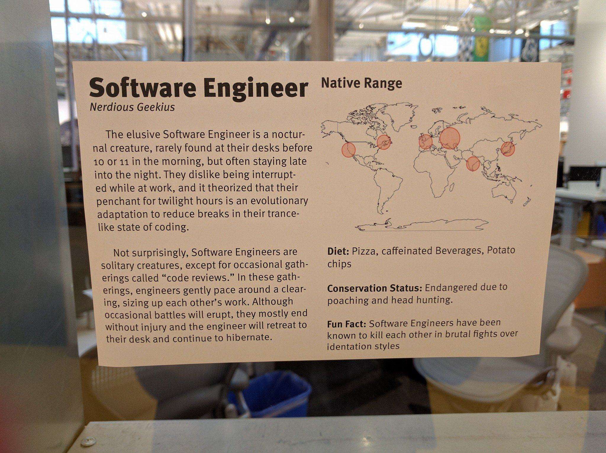 Software Engineer taxonomy